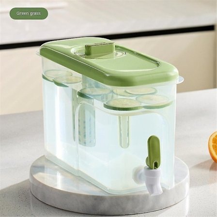 Jääkaapin kylmävesikannu hanalla, limonadipullo, juoma-astia, kylmävesipullo