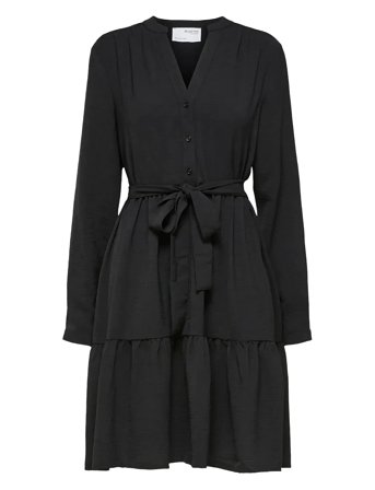 Slfmivia Lshort Dress Black Selected