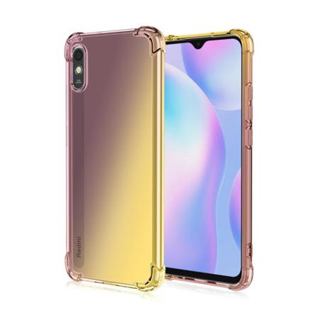 Xiaomi Redmi 9at - Silikonskal Svart/guld