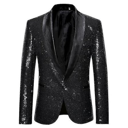 Menners Sequin Casual Blazer til Bryllup og Fest