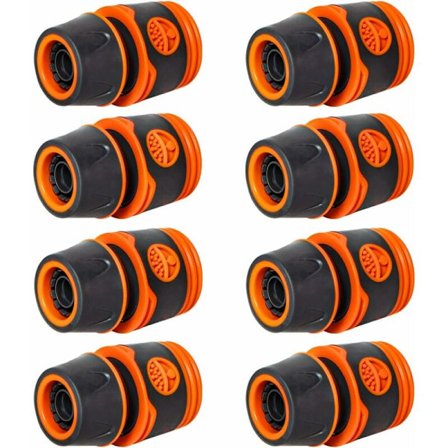 1/2" Slangekobling Hurtig Slangekobling, 8stk Hurtig Slange Kit, 8stk Slange Start Slut Hurtig Kobling Stykke
