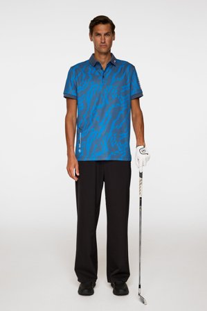 J.Lindeberg - Tour Tech Print DPWT - Golf - Blue - Men - M
