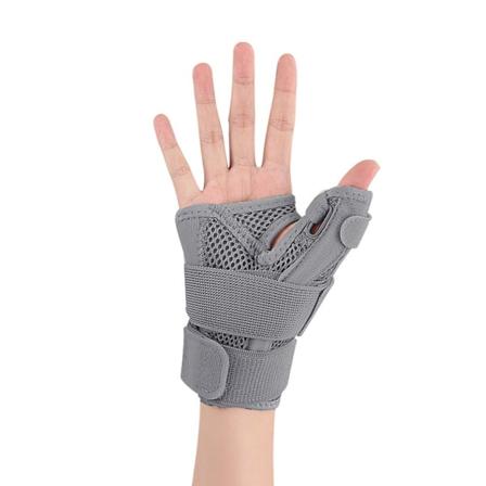 Handledsstöd för män och kvinnor, justerbart tumstöd med flexibelt stöd för tummen för obehag i tumhanden Grey