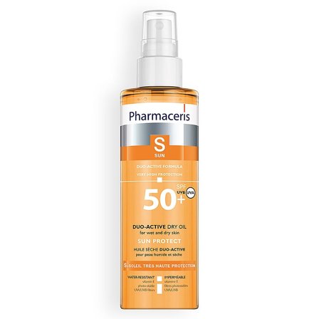 Pharmaceris Sun Protect Protective Dry Oil Duo For Wet and dry Skin SPF 50+ 200 ml, Skincare, Solpleje, Solcreme