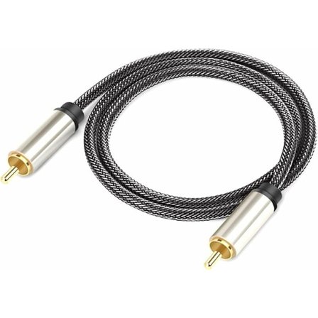 Koaxial Digital Ljudkabel, HiFi 5.1 SPDIF RCA till RCA Hane till Hane, för Digital Ljud och Kompositvideokablar (Storlek: 1.5m)