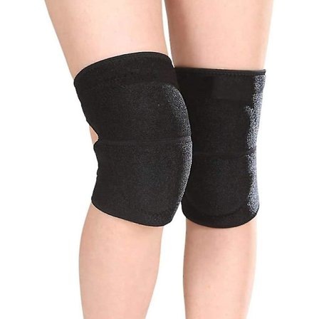 Justerbare knebeskyttere for dans, myke, svampfylte yogaknebeskyttere for kvinner og menn