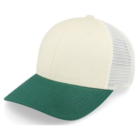 Equip - White trucker Caps - Ivory/Ivory/Light Forest Trucker @ Hatstore