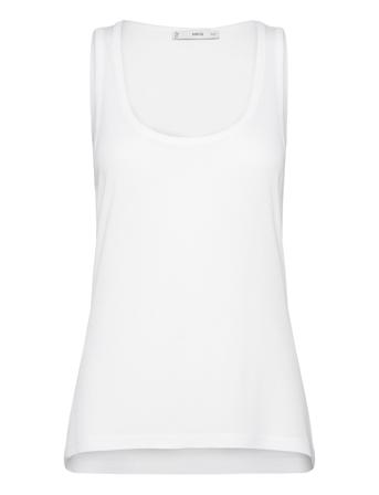 Knit Strap Top Tops T-shirts & Tops Sleeveless White Mango