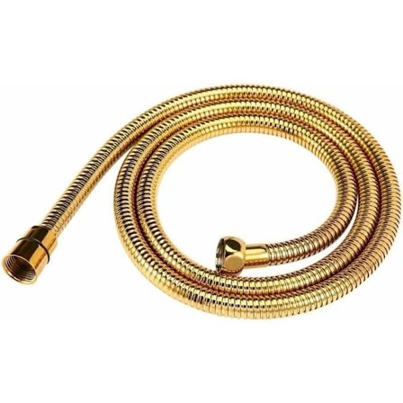 Guldduschslang 1,5 m Duschslang Rostfritt Stål Flexibel Explosionssäker för Alla Duschmunstycken (G1/2)