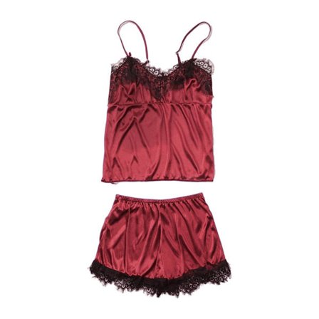 Pyjamassæt S-xxl sommer shorts afslappet v-udskæring linned dame[YJD]