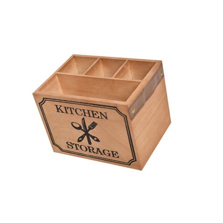 Praktisk Besticklåda i Trä Användarvänlig Köksförvaringslösning