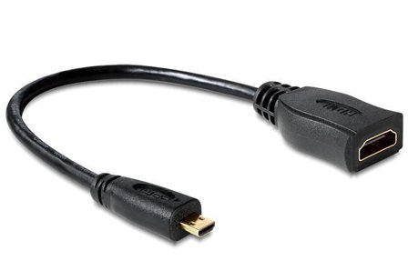 Delock High Speed HDMI with Ethernet - HDMI-adapter - 23 cm