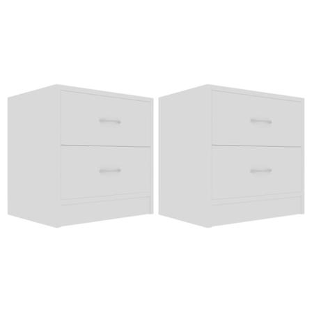 Vidaxl Sängbord 2 St Vit 40x30x40 Cm Konstruerat Trä Vit