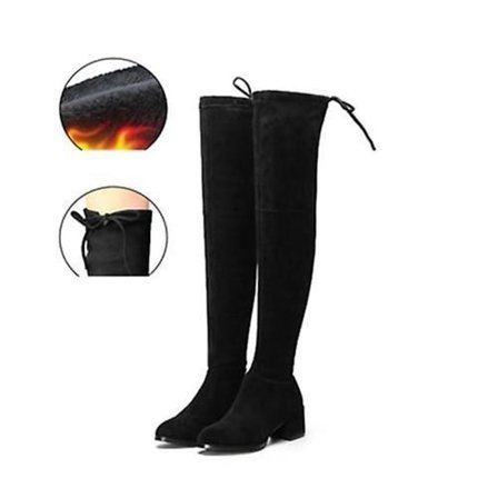 Winter Warm- Knähöga & snörning, långa pälsstövlar