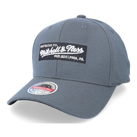 Mitchell & Ness - Grey adjustable Czapka Z Daszkiem - Box Logo Charcoal Grey Adjustable @ Hatstore