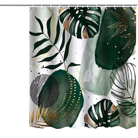 Abstrakt Dusjforheng Grønn Chic Boho Dusjforheng 71Wx71L Dusjforheng KLB