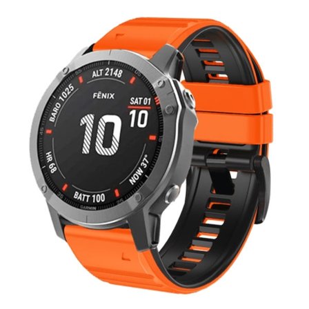 För Garmin Fenix ​​7/7X/6/6X/5/5X 22 mm tvåfärgad watch
