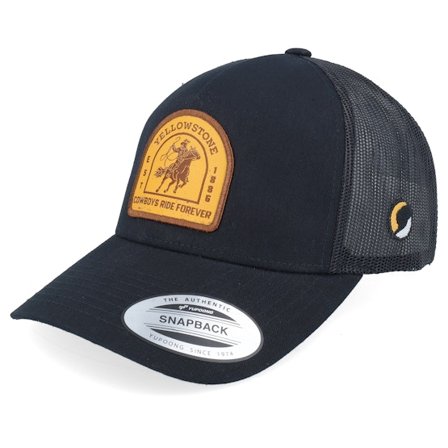 Yellowstone - Zwart trucker Cap - Ride Forever Black A-Frame Trucker @ Hatstore
