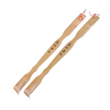 2 stk 46 cm Ekstra Lang Koreanske Tegn Bambus Ryggkløer Selvmassasje