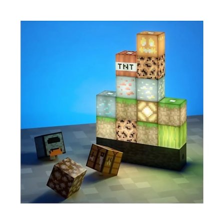 Minecraft Paladone Block Building Light DIY Leke Vare Gave