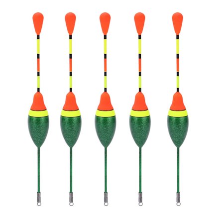 5 stk. Fiskeflåd Bobbers Høj Sensitivitet Plastik Fjeder Oval Pind Slip Flåd Fiskegrej Tilbehør