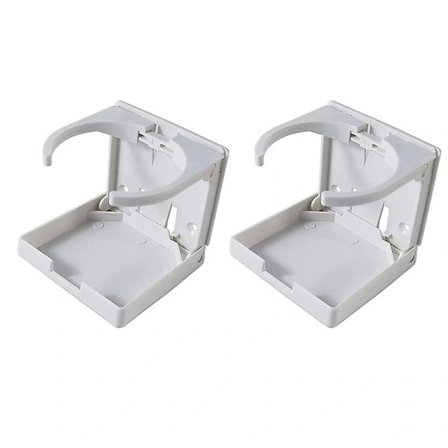 2 stk Justerbare Sammenleggbare Drikkeholdere Universal Bilkopp Flaskeholder for Marinebåt Campingvogn Bil