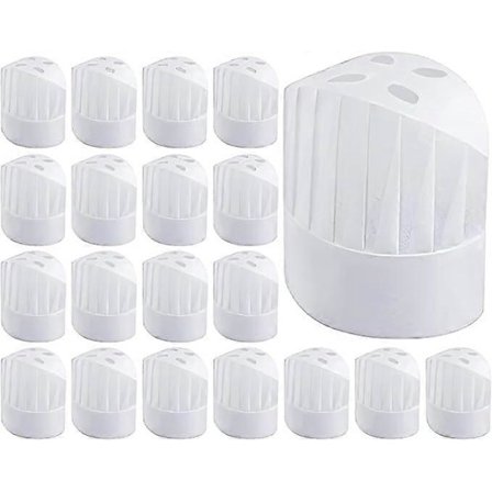 Toque De Cuisinier, 20 st Justerbar Toque Cuisinier Barn, Hatt D