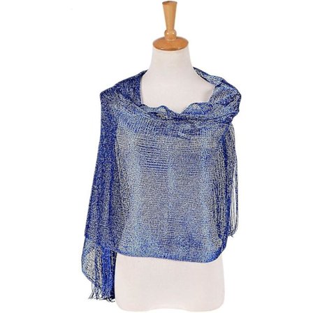 Dame Kveldsjal Stola Skjerf Elegant For Bryllup, Fester, Brudepike, ball Skjerf Dusker Sølv (FMY)