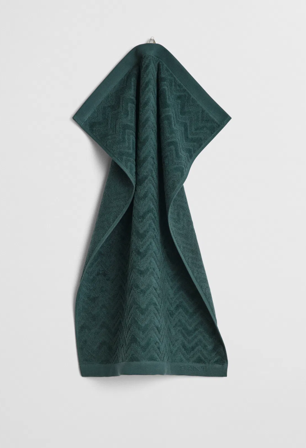 GANT Herringbone Håndkle Fiskeben Tartan-Green 30x50