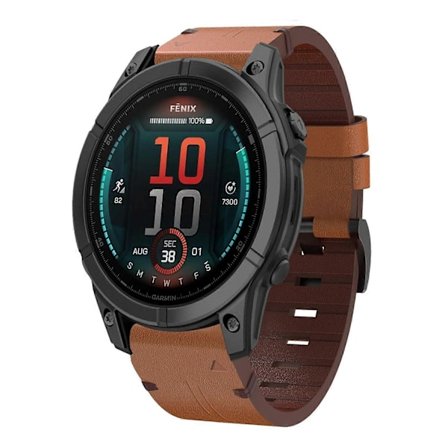 Läderarmband för Garmin Fenix 8 MIP 51mm [db]