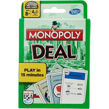 Hasbro Games Monopoly kortspil, et hurtigt kortspil for 2-5 spillere, familievenligt og børnevenligt, egnet til alderen 8 og opefter