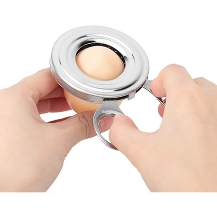 Ægknuser Topper, Æg Topper Cutter Ægsaks Kogt Æg Cutter Knuser Rustfrit Stål Æg Cutter til Fjernelse