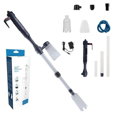 4-i-1 Elektrisk Akvarium Grusrengörare & Vattenbytare