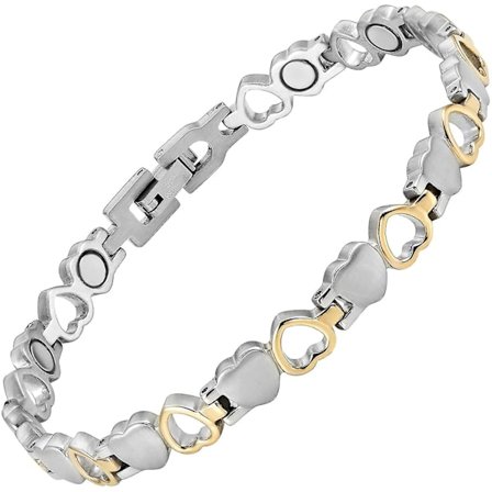 Titanium Magnetisk Armbånd Hjerte Hul Design Lenke Stilig Magnetarmbånd For Kvinner