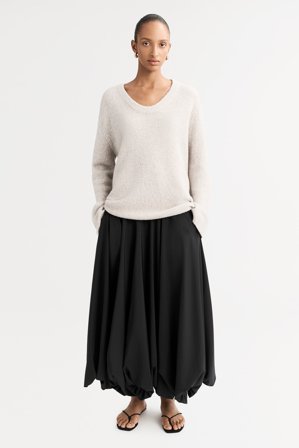 Soft Goat - Boucle Crewneck - Women cashmere sweater - XS - Sand