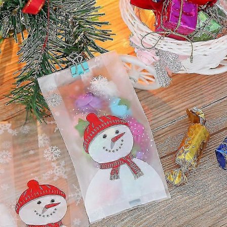 50 stk. God Jul Gaveposer Bage Emballageposer Tegneserie Jul