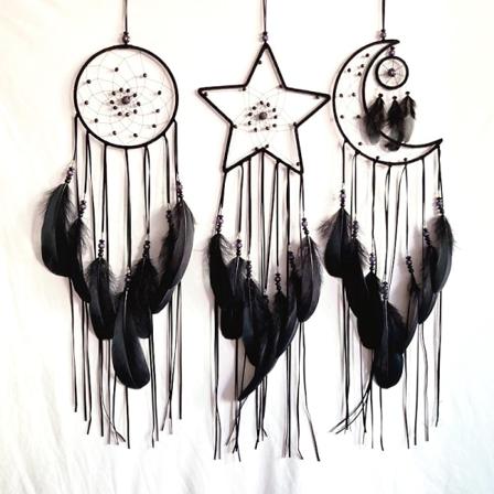 Noir-3 deler drømmefanger Halloween design stjerne sol måne tradisjonell design laget