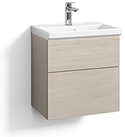Svedbergs U19511-T Tvättställsskåp 50 cm, 2 lådor Blond ek, Badrum