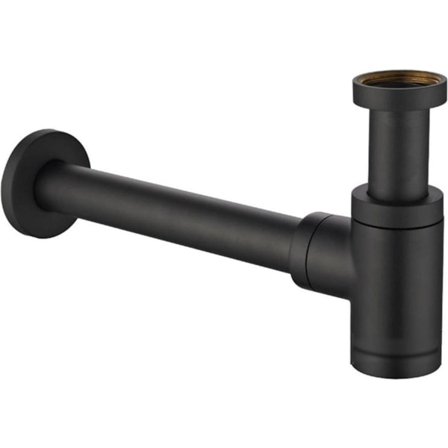 Design-vesilukko Evolution 1¼" mattamusta seinäputkella