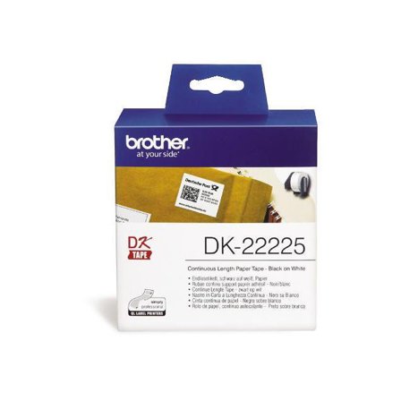 BROTHER Etikett DK22225 38mm vit - Lyreco - Kontorsmaskiner - Etikettskrivare och etiketter - Etiketter - Brother