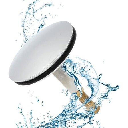 Vanntett avløpsplugg tilbehør for badekar, 43 mm badekarplugg, universell badekaravløpsplugg, justerbar skruehøyde 50-55 mm