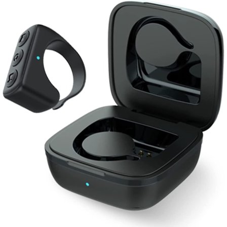 Mobiltelefon Bluetooth Fjernbetjening, Trådløs Sidevender Med Opladeetui Kompatibel Med Iphone Android Ipad (sort)