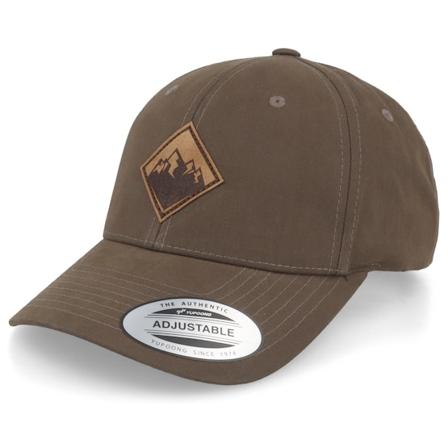 Wild Spirit - Mountain Diamond Patch Waxed Brown Adjustable Adjustable Brown Cap - @ Hatstore