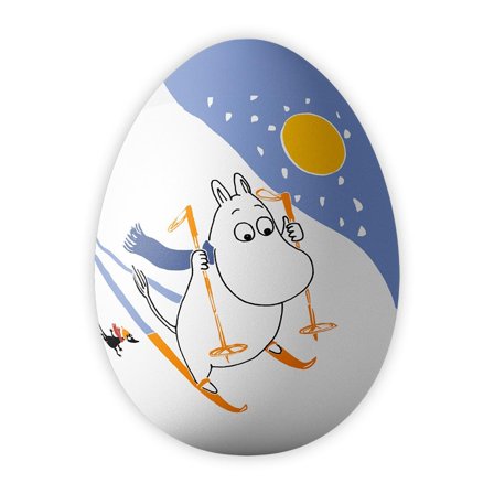 Mummi Påskeegg Ski Metall 10x15