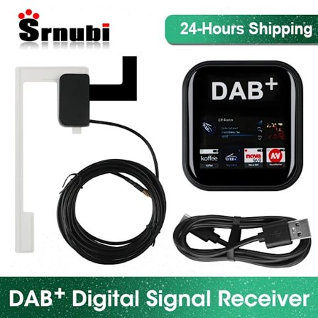 Universal DAB+ Antenneadapter Bilradio Signalmottaker Digital Audio Broadcasting GPS Stereo Mottaker Spiller Hovedenhet