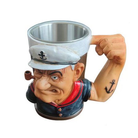 3D Skipper Skræk Power Krus Gaver til Mænd