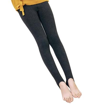 Børne vinter fleece fortykkede dansestrømper Dansestrømper Varme bukser i ét stykke, mørkegrå stigbøjler