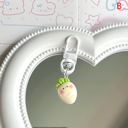 Tegneserie grøntsagsnøglekæde Radise Løg Dukke Vedhæng Majsnøgle