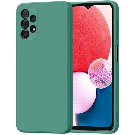 Samsung A13 5G Gummibelagd Mattgrönt Skal Kameraskydd Liquid - Grön