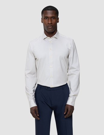 Shaping New Tomorrow - Classic Shirt - Sandy Stripes - Slim Fit - Herr - Storlek XXL